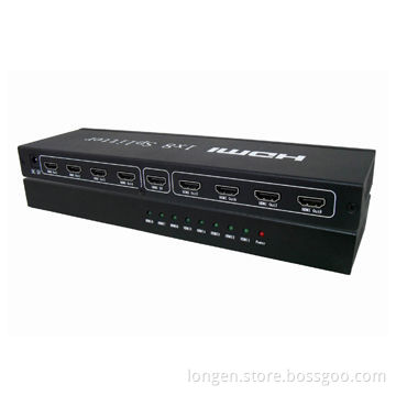 8-way HDMI Splitter, Supports 3D, 4Kx2K